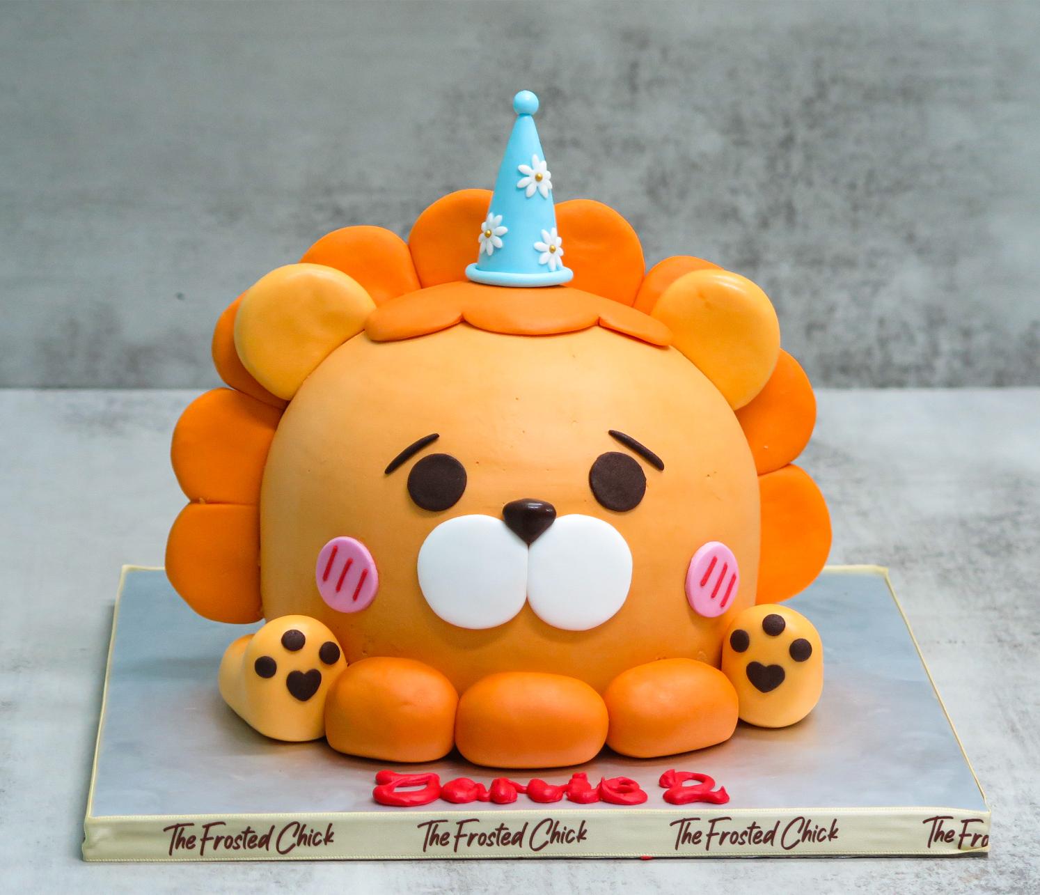 lion shaped buttercream
